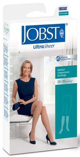 BSN Jobst - 121506 - Compression Stocking, Knee High, 20-30 mmHG, Closed Toe, Classic Black, Large