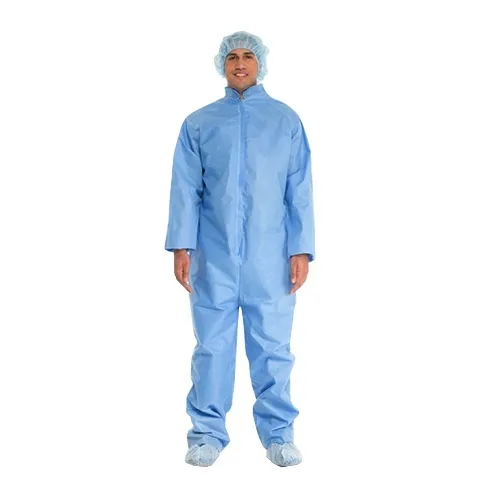 Cardinal Health - Med - 1200CV - Blue Coveralls With Open Cuffs and Ankles, Universal.