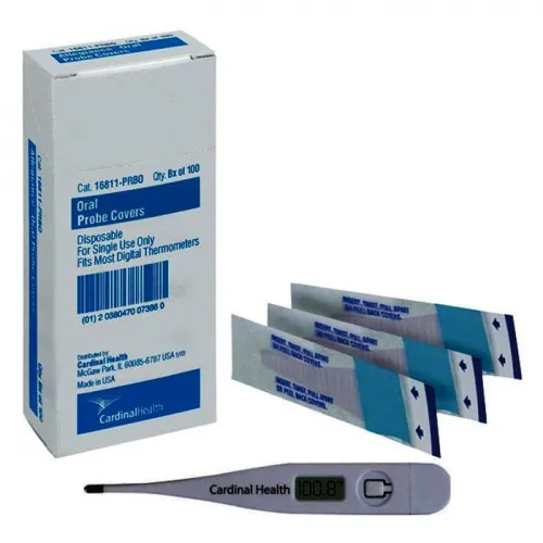 Cardinal - Allegiance - 16811-PRBO - Oral Thermometer Probe Cover Allegiance For Use With Digital Thermometer 100 Per Box