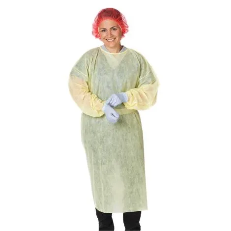 Cardinal Health - Med - 2100PG - Lightweight Isolation Gown, Yellow, Universal