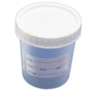 Cardinal Health - Dover - From: 24000 To: 24035 -  Midstream Catch Set with 3 BZK Towelettes 4 1/2 oz. to 7 oz., Plastic Screw Cap, Graduated, Trans lucent Wide Mouth Container, Screw on Lid, Patient Label
