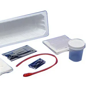 Covidien - Dover - 75010- - Dover Open Urethral Trays, Add-A-Cath, PVP Swab Sticks, 1200 mL Graduated Basin, Exam Gloves, Lubricating Jelly, Specimen Container and Underpad/Drape.