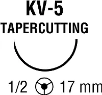 Medtronic / Covidien - VP435X - Suture, Tapercutting, Needle KV-5, Circle, Firm PTFE Pledget