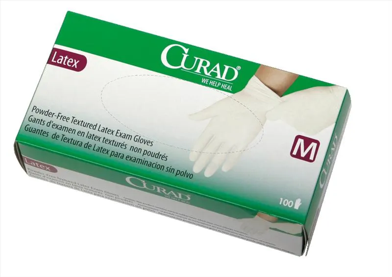 Medline - Curad - From: CUR8103 To: CUR8107H -  Powder Free Textu Latex Exam Gloves