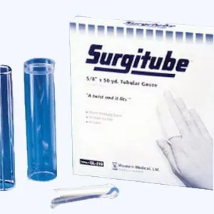 Gentell - Surgitube - GL-225 - Surgitube Tubular Gauze Bandage 7" x 50 yds. Size T-2, Latex-Free, White, for Torso, for Use with Applicator