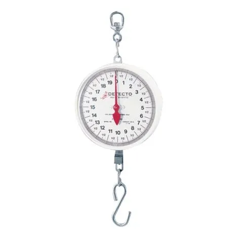 Detecto - MCS-20DH - Hanging Dial Scale, 20 Lb Capacity, Hook, Double Dial