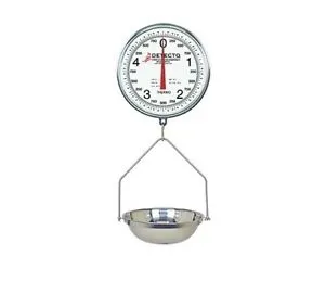 Detecto - From: MCS-20F To: MCS-40P  Hanging Dial Scale, 20 Lb Capacity, Fish Pan