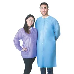 Dukal - FitMe - UGC-6605-L - Lab Coat Fitme Turquoise Large Knee Length 3-layer Sms Disposable