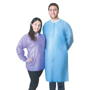Dukal - FitMe - UGC-6605-M - Lab Coat Fitme Turquoise Medium Knee Length 3-layer Sms Disposable
