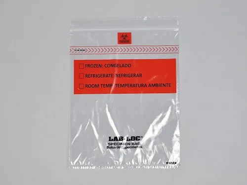 Elkay Plastics - From: LABZ46B To: LABZ69B - Lab Loc Specimen Bags with Removable Biohazard Symbol