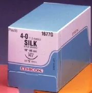 Ethicon Suture                  - N271h - Ethicon Permahand Silk Suture Taper Point Size 50 18" Black Braided Needle Tf4 ½ Circle 3dz/Bx