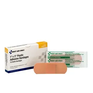 First Aid Only - From: G106 To: G155  Plastic Bandages, 1"x3", 100/bx (DROP SHIP ONLY)