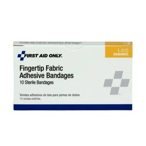 First Aid Only - 1-010-001 - Fabric Fingertip Bandages, 10/bx  (DROP SHIP ONLY - $50 Minimum Order)