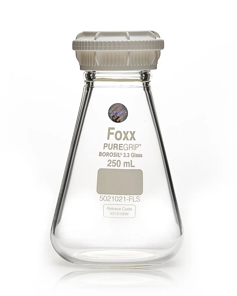 Foxx Life Sciences - From: 5021021-FLS To: 5021033-FLS - Puregrip Erlenmeyer / Conical Flasks With Screw Cap