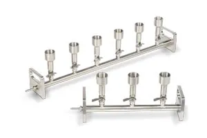 GE Healthcare - From: 10498761 To: 10498762  Ge HealthcareMultiple Vacuum Filtration Apparatus, stainless steel filter funnel three place manifold, recommended for microbiology monitors and analytical funnels
