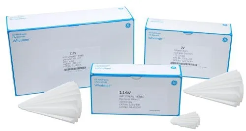 GE Healthcare - From: 1214-125 To: 1214-320 - Ge Healthcare Grade 114V Qualitative Filter Paper Folded (Prepleated), 125 mm circle (100 pcs)