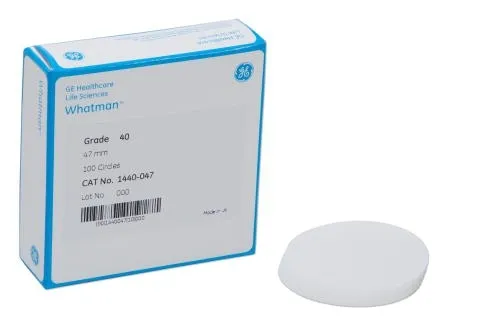 GE Healthcare - From: 1440-012 To: 1440-917 - Ge Healthcare Grade 40 Ashless Filter Paper for Pollution Analysis, 110 mm circle (100 pcs)