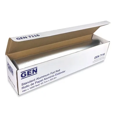 Gen - GEN7116CT - Standard Aluminum Foil Roll, 18" X 1,000 Ft, 4/Carton