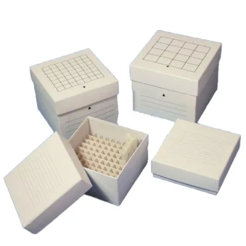 Globe Scientific - 3095-1 - Freezing Box, Cardboard, 81-place (9x9 Format), Fits 3.0ml, 4.0ml And 5.0ml Cryoclear Vials