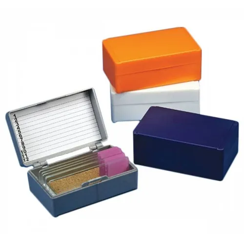 Globe Scientific - From: 513079A To: 513080G - Slide Box For 100 Slides, Cork Lined