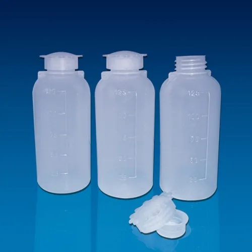 Globe Scientific - 600408-12 - Bottle With Screwcap, Wide Mouth, Round, Graduated, Ldpe (cap: Pp)