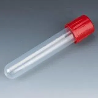 Globe Scientific - 6136R - Tube Closure Polypropylene Screw Cap Red For Sample Storage Tubes With External Threads Nonsterile