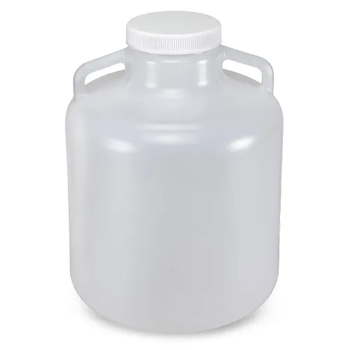 Globe Scientific - 7240010AM - Carboy, Round With Handles, Hdpe, Pp Screwcap, Molded Graduations, Autoclavable