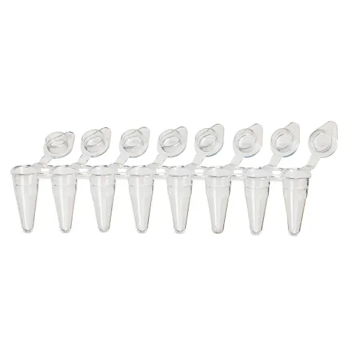 Globe Scientific - PCR-DL-02F - Diamondlink 8-strip Tubes, With Individually-attached Flat Caps