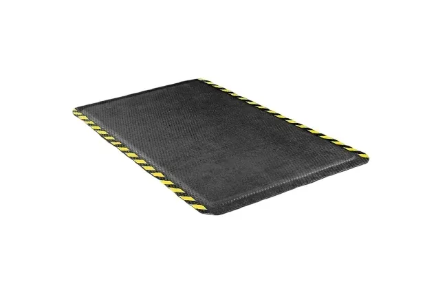 Uline - Hog Heaven - H-5143 - Safety Floor Mat Hog Heaven 5 X 8 Foot Black / Yellow Nitrile