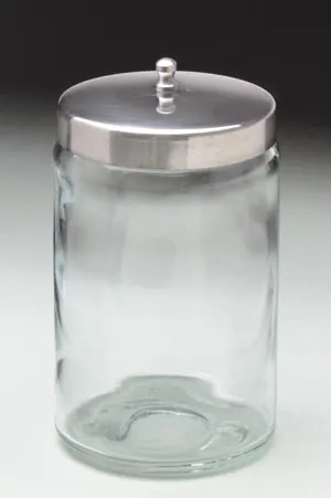 Dukal - 4012 - Flint Glass Jars, Unlabeled, Stainless Steel Lids, 6/cs