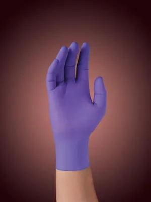 O & M Halyard - 55082 - O&M Halyard Inc Safeskin Non Sterile Powder Free Purple Nitrile Exam Glove Medium