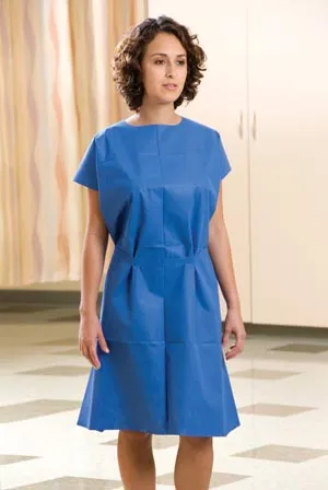 Graham Medical - 234 - Exam Gown, Non-Woven, 30" x 42", Blue, 50/cs (90 cs/plt)