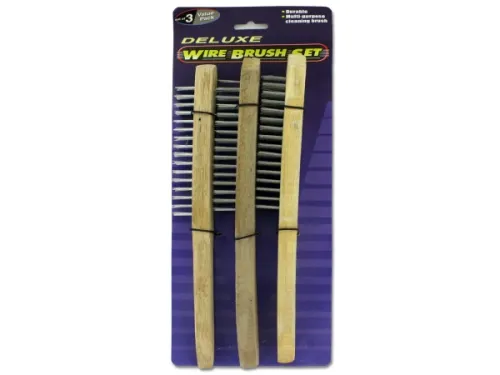 Kole Imports - MT564 - 3 Pack Deluxe Wire Brush Set