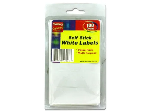 Kole Imports - OP050 - 100 Pack Self-adhesive White Labels
