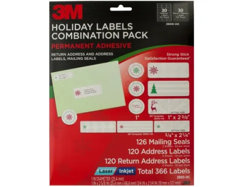 Kole Imports - OP629 - 3m Holiday Labels Combination Pack