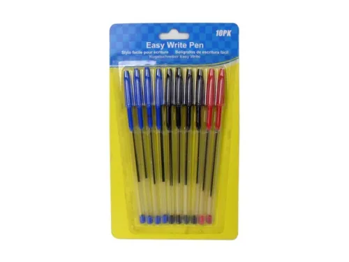 Kole Imports - UU531 - Easy Write Pens, Pack Of 10