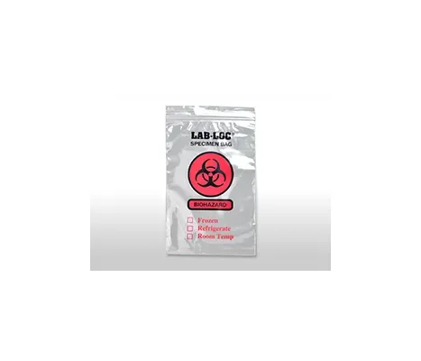 Elkay Plastics - Lab-Seal Tamper-Evident - LABA610YST - Specimen Transport Bag With Document Pouch Lab-seal Tamper-evident 6 X 10 Inch Stat / Biohazard Symbol / Instructions For Use Nonsterile