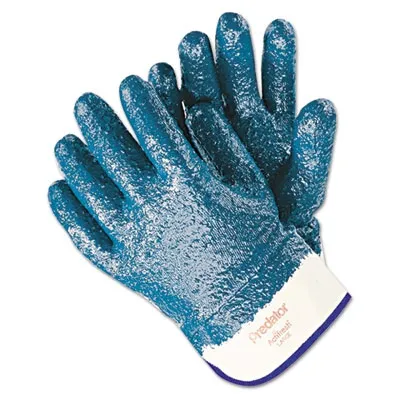 Mcr Safety - MPG9761R - Predator Premium Nitrile-Coated Gloves, Blue/White, Large, 12 Pairs