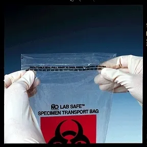 Medegen Medical - 39-97 - Collection Bag, Reclosable Adhesive Closure, Biohazard / Print
