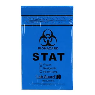 Medegen Medical - From: 4002 To: 4080  Transport Bag, Zip Closure with Pouch Opaque Biohazard