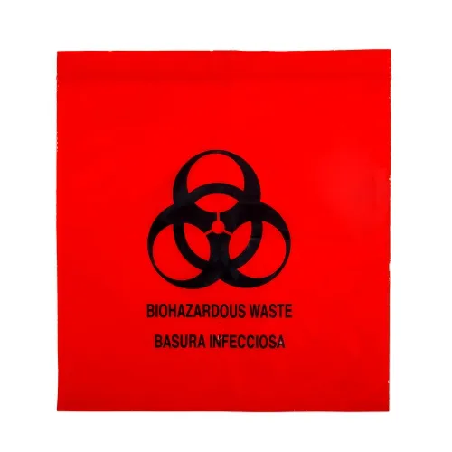 Medegen Medical - From: 4921 To: 4923 - Bag, Lab Specimen Transport, LLDPE Film, Flat Pack, Zip Closure & Pouch, Flap, Print/ Label Biohazard (English/ Spanish), Biohazard Symbol