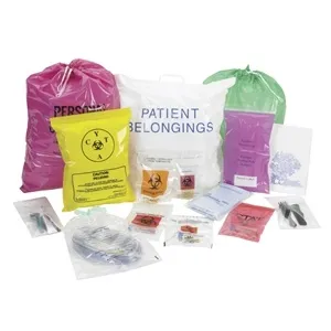 Medegen Medical - From: 3712 To: 3785  Transport Bag, Zip Closure with Gusset Bottom, Clear/ No Print