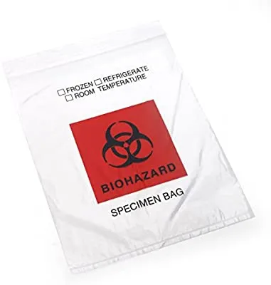 Medegen Medical - From: 4811B To: 4811R  Transport Bag with Zip Closure, Biohazard
