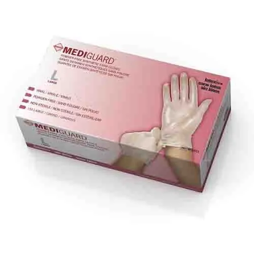 Medline - MediGuard - From: 6MSV511 To: 6MSV514 -  Vinyl Synthetic Exam Gloves CA Only