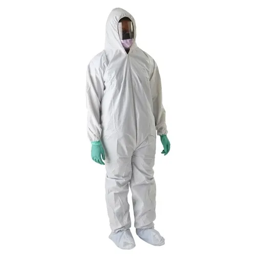 Medline - From: NONCV9804XL To: NONCV980XXL - Industries Anti Static Microporous Breathable Coveralls with Hood and Boots, 4X Large.