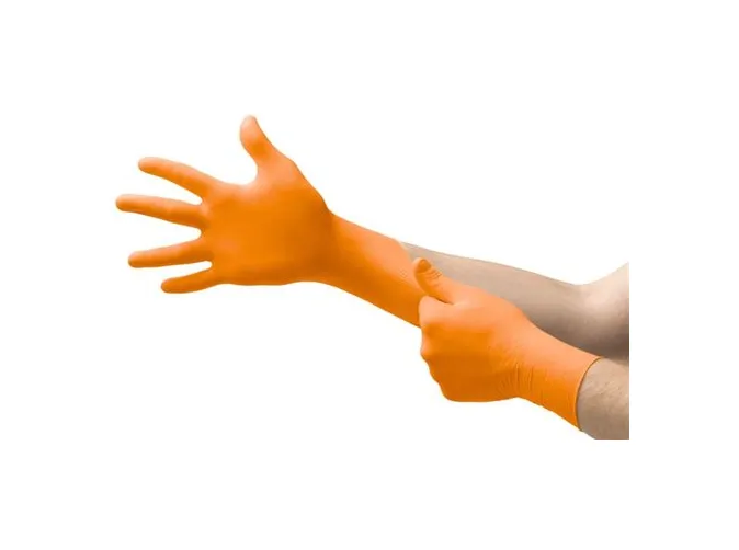 Microflex - From: N481 To: N485 - Exam Gloves, PF, Orange, Extended Cuff, (For Sales in US Only)