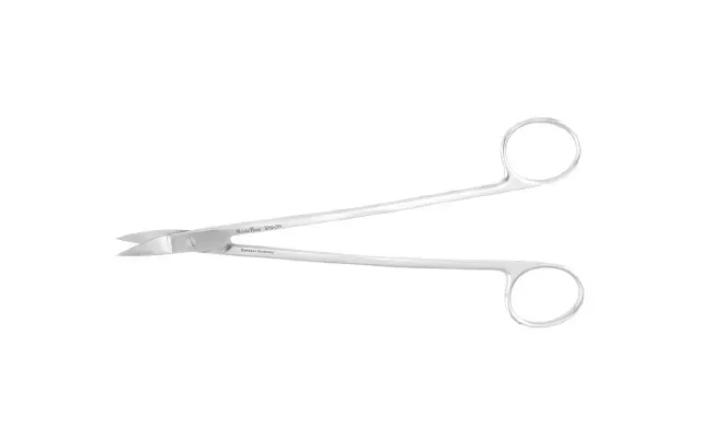 Integra Lifesciences - MeisterHand - MH5-264 - Dissecting Scissors Meisterhand Dean 6-3/4 Inch Length Surgical Grade Stainless Steel Nonsterile Finger Ring Handle Angled Sharp Tip / Sharp Tip