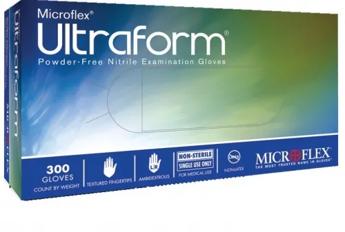 Microflex - UF-524-M/L - Exam Gloves, PF Nitrile, Textured fingertiips, (For Sale in US Only)