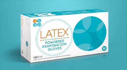 Milliken - From: AXL202LRG To: AXL202MED - Latex Powdered Exam Glove