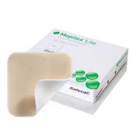 MOLNLYCKE HEALTH CARE - 284599 - Molnlycke Mepilex Lite Thin Foam Dressing Mepilex Lite 8 X 20 Inch Without Border Film Backing Silicone Adhesive Rectangle Sterile